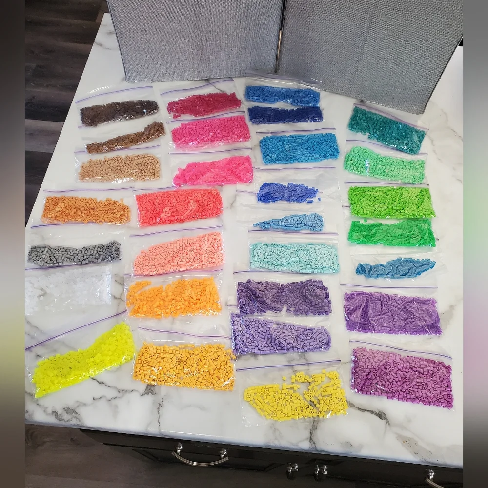 Perler Beads 30 small Baggies of Colors and Accessories Bundle